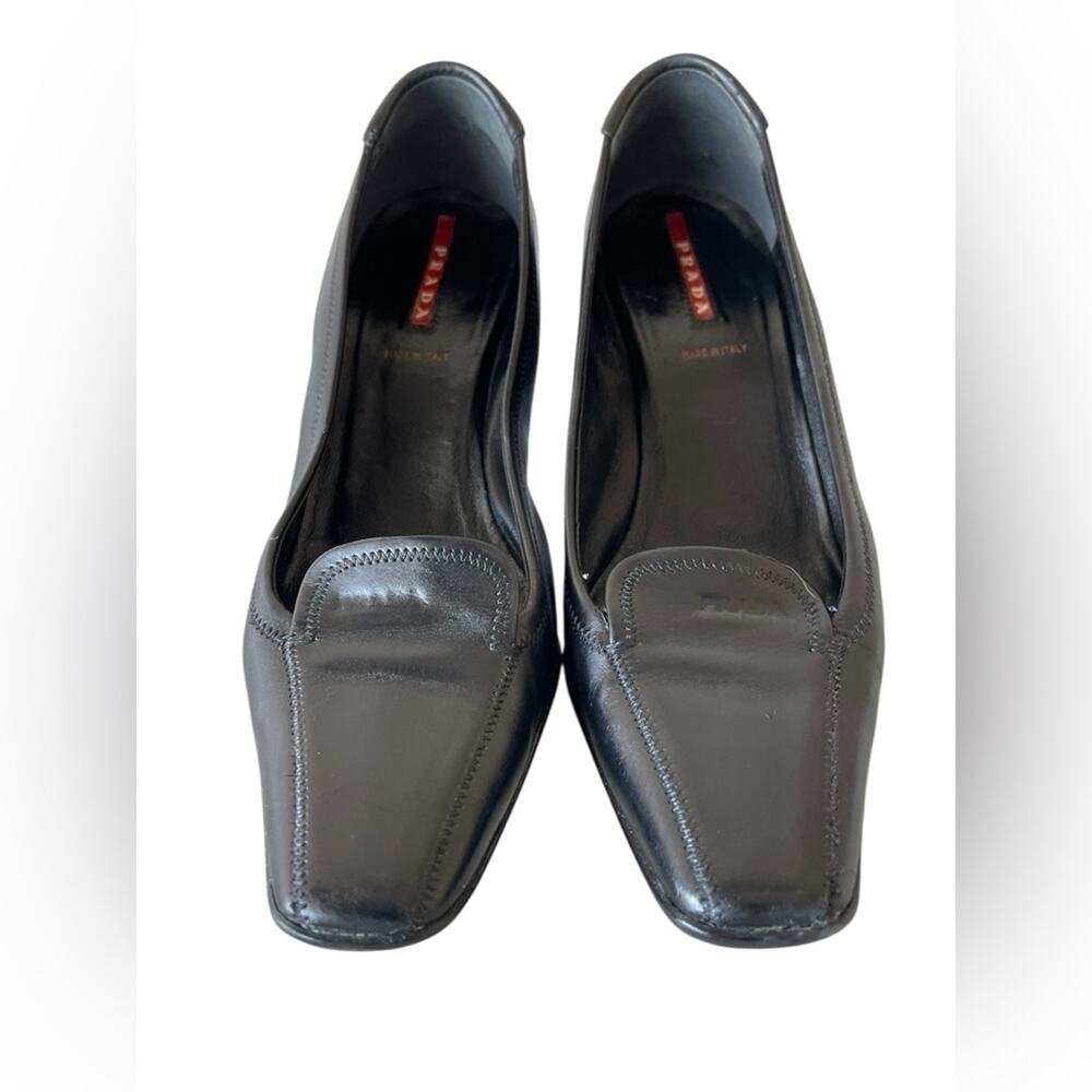 Prada Classic Black Leather Shoes Size:36.5/US:6.5
